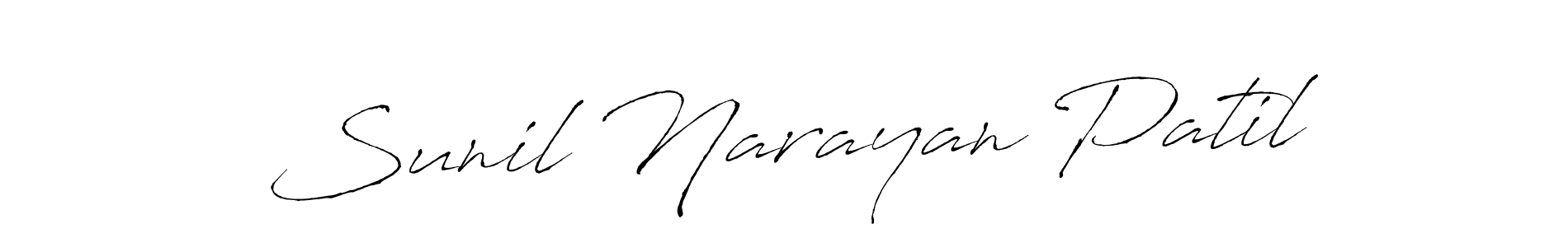 The best way (Antro_Vectra) to make a short signature is to pick only two or three words in your name. The name Sunil Narayan Patil include a total of six letters. For converting this name. Sunil Narayan Patil signature style 6 images and pictures png