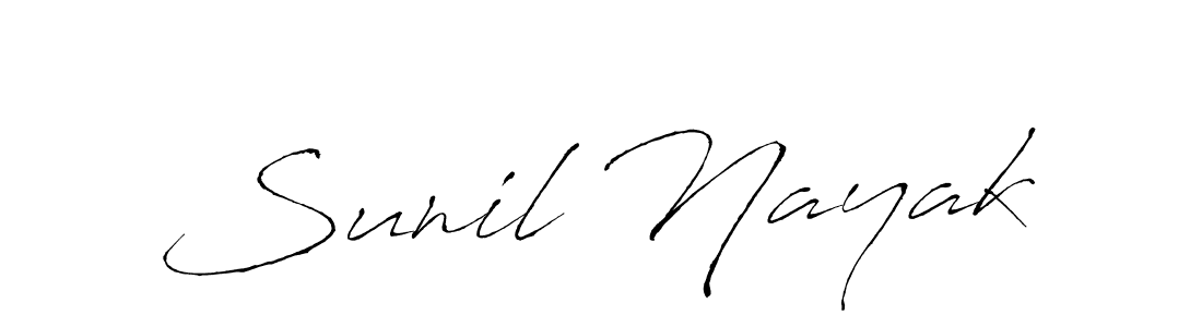 Make a beautiful signature design for name Sunil Nayak. With this signature (Antro_Vectra) style, you can create a handwritten signature for free. Sunil Nayak signature style 6 images and pictures png