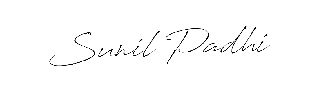 Create a beautiful signature design for name Sunil Padhi. With this signature (Antro_Vectra) fonts, you can make a handwritten signature for free. Sunil Padhi signature style 6 images and pictures png