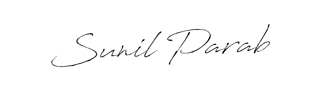 The best way (Antro_Vectra) to make a short signature is to pick only two or three words in your name. The name Sunil Parab include a total of six letters. For converting this name. Sunil Parab signature style 6 images and pictures png