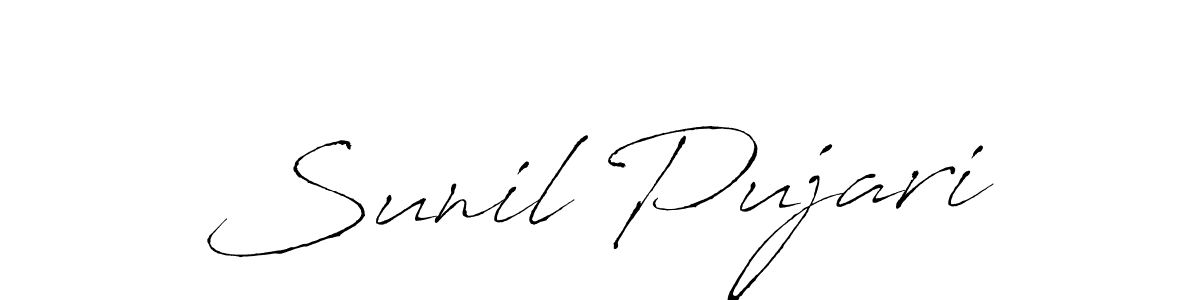 Use a signature maker to create a handwritten signature online. With this signature software, you can design (Antro_Vectra) your own signature for name Sunil Pujari. Sunil Pujari signature style 6 images and pictures png