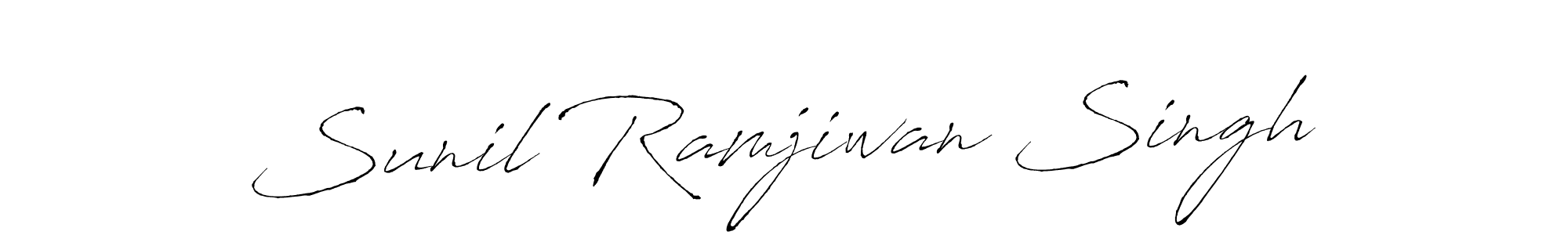 You should practise on your own different ways (Antro_Vectra) to write your name (Sunil Ramjiwan Singh) in signature. don't let someone else do it for you. Sunil Ramjiwan Singh signature style 6 images and pictures png