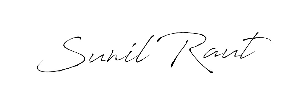 Sunil Raut stylish signature style. Best Handwritten Sign (Antro_Vectra) for my name. Handwritten Signature Collection Ideas for my name Sunil Raut. Sunil Raut signature style 6 images and pictures png