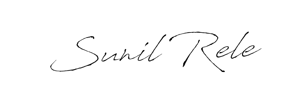 How to make Sunil Rele signature? Antro_Vectra is a professional autograph style. Create handwritten signature for Sunil Rele name. Sunil Rele signature style 6 images and pictures png