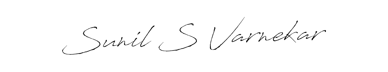 This is the best signature style for the Sunil S Varnekar name. Also you like these signature font (Antro_Vectra). Mix name signature. Sunil S Varnekar signature style 6 images and pictures png