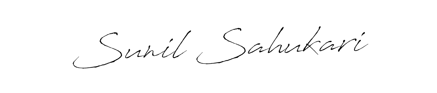 Create a beautiful signature design for name Sunil Sahukari. With this signature (Antro_Vectra) fonts, you can make a handwritten signature for free. Sunil Sahukari signature style 6 images and pictures png