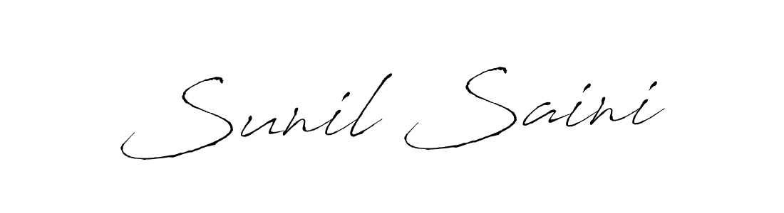 Design your own signature with our free online signature maker. With this signature software, you can create a handwritten (Antro_Vectra) signature for name Sunil Saini. Sunil Saini signature style 6 images and pictures png