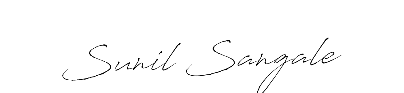 Use a signature maker to create a handwritten signature online. With this signature software, you can design (Antro_Vectra) your own signature for name Sunil Sangale. Sunil Sangale signature style 6 images and pictures png