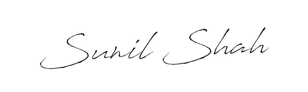 How to make Sunil Shah name signature. Use Antro_Vectra style for creating short signs online. This is the latest handwritten sign. Sunil Shah signature style 6 images and pictures png