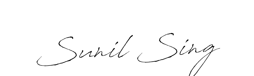 Similarly Antro_Vectra is the best handwritten signature design. Signature creator online .You can use it as an online autograph creator for name Sunil Sing. Sunil Sing signature style 6 images and pictures png