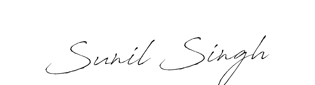 Design your own signature with our free online signature maker. With this signature software, you can create a handwritten (Antro_Vectra) signature for name Sunil Singh. Sunil Singh signature style 6 images and pictures png