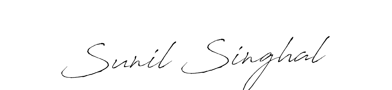 How to make Sunil Singhal name signature. Use Antro_Vectra style for creating short signs online. This is the latest handwritten sign. Sunil Singhal signature style 6 images and pictures png