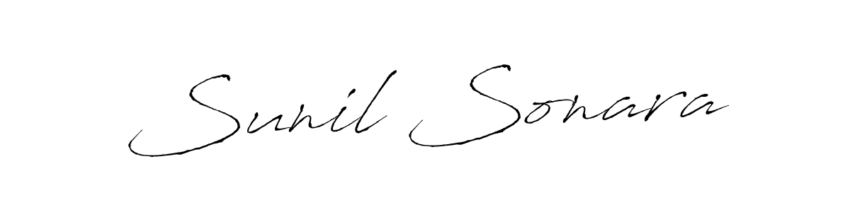 How to make Sunil Sonara signature? Antro_Vectra is a professional autograph style. Create handwritten signature for Sunil Sonara name. Sunil Sonara signature style 6 images and pictures png