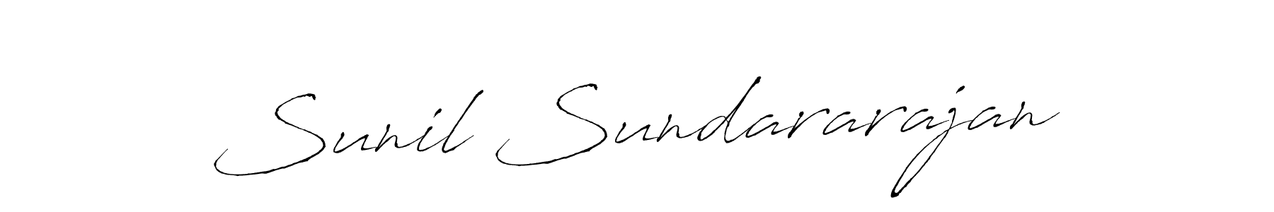 Sunil Sundararajan stylish signature style. Best Handwritten Sign (Antro_Vectra) for my name. Handwritten Signature Collection Ideas for my name Sunil Sundararajan. Sunil Sundararajan signature style 6 images and pictures png