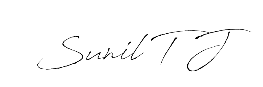How to Draw Sunil T J signature style? Antro_Vectra is a latest design signature styles for name Sunil T J. Sunil T J signature style 6 images and pictures png
