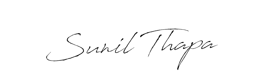 Make a beautiful signature design for name Sunil Thapa. With this signature (Antro_Vectra) style, you can create a handwritten signature for free. Sunil Thapa signature style 6 images and pictures png