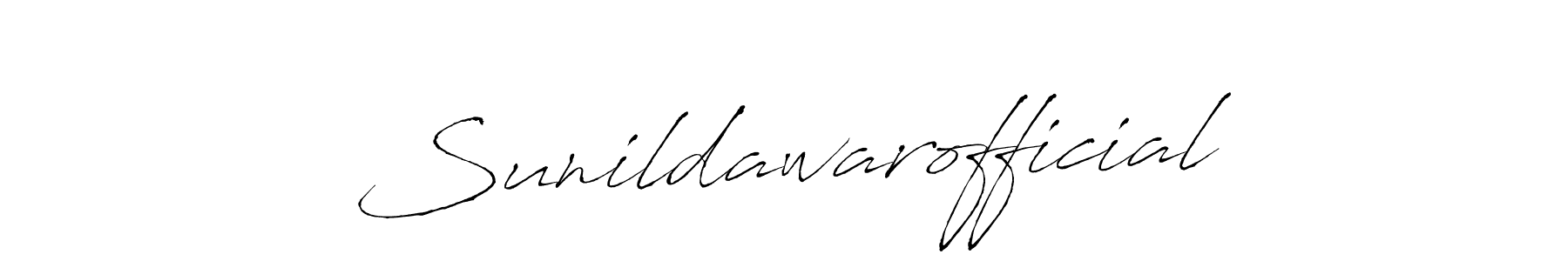 Make a beautiful signature design for name Sunildawarofficial. With this signature (Antro_Vectra) style, you can create a handwritten signature for free. Sunildawarofficial signature style 6 images and pictures png