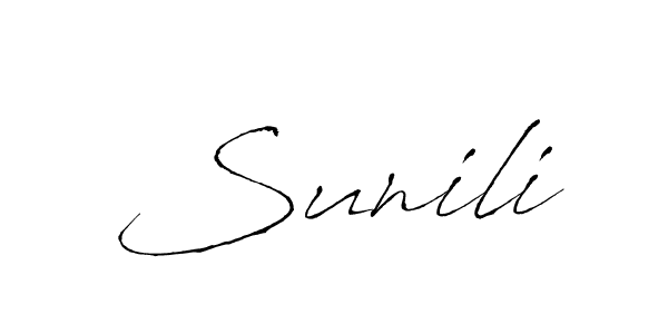 Also You can easily find your signature by using the search form. We will create Sunili name handwritten signature images for you free of cost using Antro_Vectra sign style. Sunili signature style 6 images and pictures png