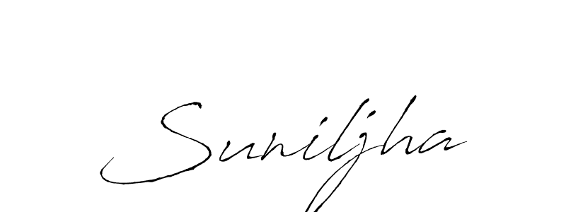 Create a beautiful signature design for name Suniljha. With this signature (Antro_Vectra) fonts, you can make a handwritten signature for free. Suniljha signature style 6 images and pictures png