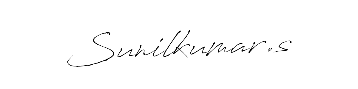 It looks lik you need a new signature style for name Sunilkumar.s. Design unique handwritten (Antro_Vectra) signature with our free signature maker in just a few clicks. Sunilkumar.s signature style 6 images and pictures png