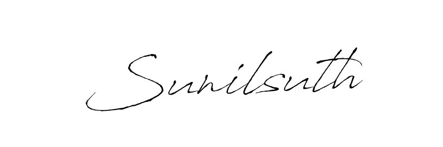 How to make Sunilsuth signature? Antro_Vectra is a professional autograph style. Create handwritten signature for Sunilsuth name. Sunilsuth signature style 6 images and pictures png