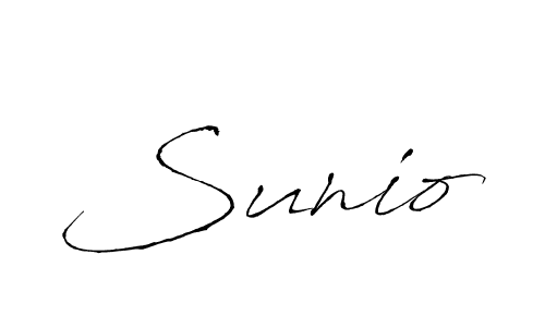 Create a beautiful signature design for name Sunio. With this signature (Antro_Vectra) fonts, you can make a handwritten signature for free. Sunio signature style 6 images and pictures png