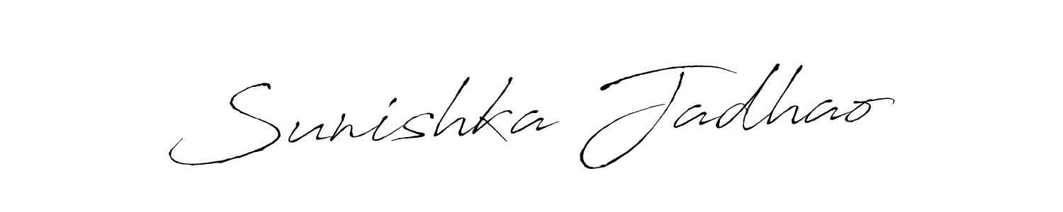 Also You can easily find your signature by using the search form. We will create Sunishka Jadhao name handwritten signature images for you free of cost using Antro_Vectra sign style. Sunishka Jadhao signature style 6 images and pictures png