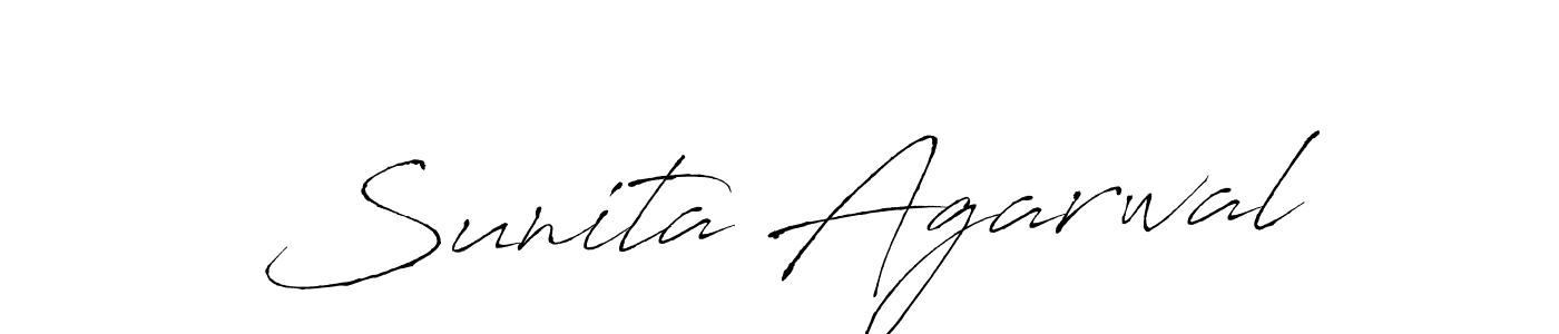 Create a beautiful signature design for name Sunita Agarwal. With this signature (Antro_Vectra) fonts, you can make a handwritten signature for free. Sunita Agarwal signature style 6 images and pictures png