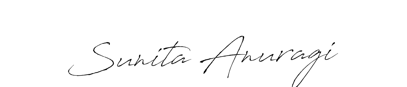 The best way (Antro_Vectra) to make a short signature is to pick only two or three words in your name. The name Sunita Anuragi include a total of six letters. For converting this name. Sunita Anuragi signature style 6 images and pictures png