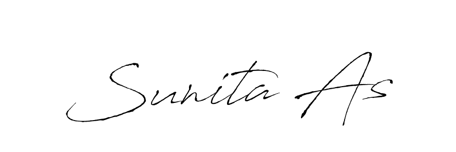 Make a beautiful signature design for name Sunita As. With this signature (Antro_Vectra) style, you can create a handwritten signature for free. Sunita As signature style 6 images and pictures png