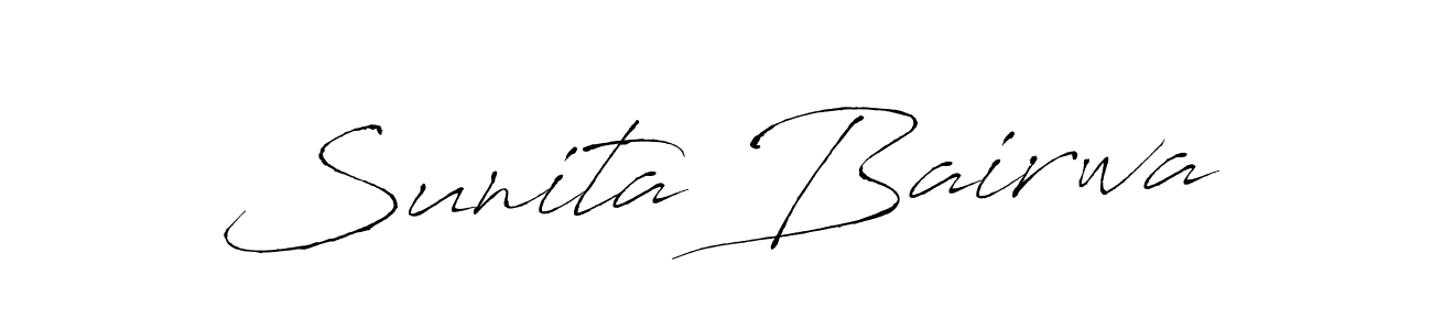 You should practise on your own different ways (Antro_Vectra) to write your name (Sunita Bairwa) in signature. don't let someone else do it for you. Sunita Bairwa signature style 6 images and pictures png