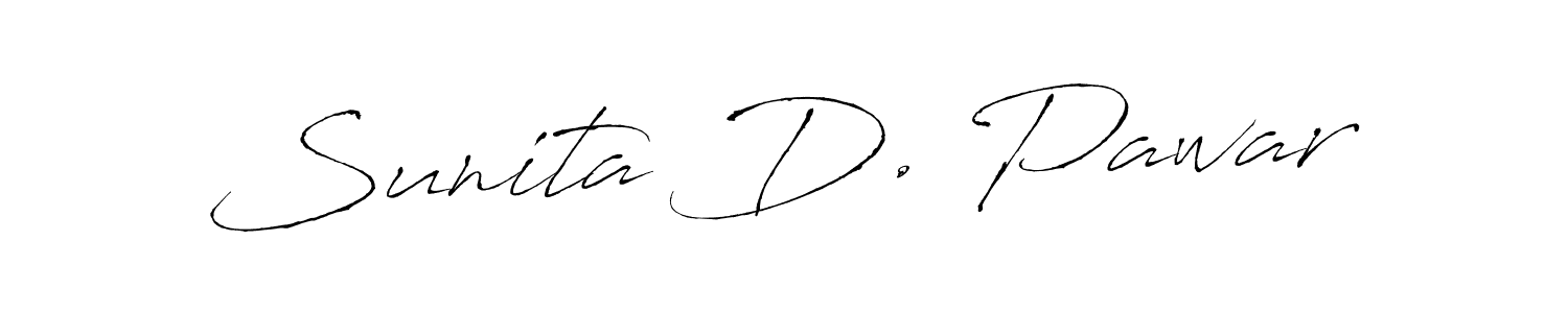 The best way (Antro_Vectra) to make a short signature is to pick only two or three words in your name. The name Sunita D. Pawar include a total of six letters. For converting this name. Sunita D. Pawar signature style 6 images and pictures png