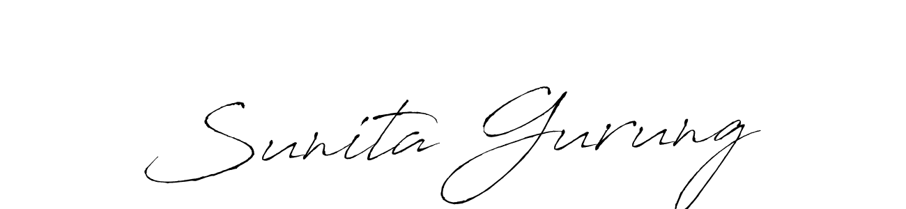 This is the best signature style for the Sunita Gurung name. Also you like these signature font (Antro_Vectra). Mix name signature. Sunita Gurung signature style 6 images and pictures png