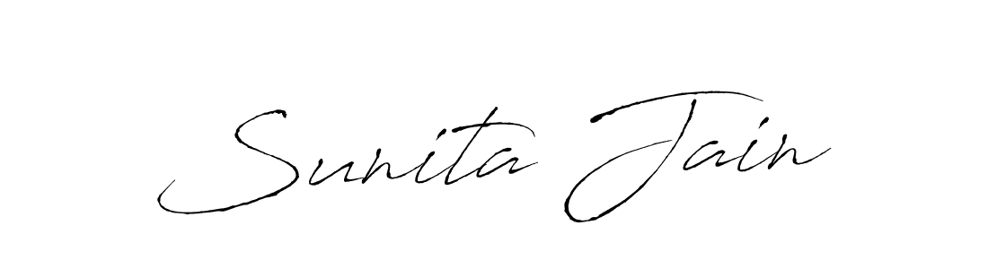 if you are searching for the best signature style for your name Sunita Jain. so please give up your signature search. here we have designed multiple signature styles  using Antro_Vectra. Sunita Jain signature style 6 images and pictures png