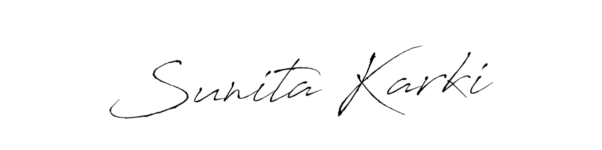 The best way (Antro_Vectra) to make a short signature is to pick only two or three words in your name. The name Sunita Karki include a total of six letters. For converting this name. Sunita Karki signature style 6 images and pictures png