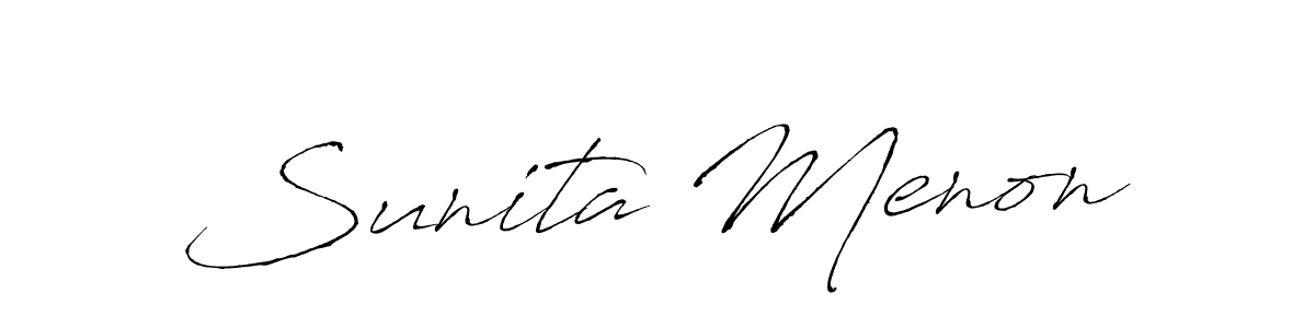 Make a beautiful signature design for name Sunita Menon. With this signature (Antro_Vectra) style, you can create a handwritten signature for free. Sunita Menon signature style 6 images and pictures png