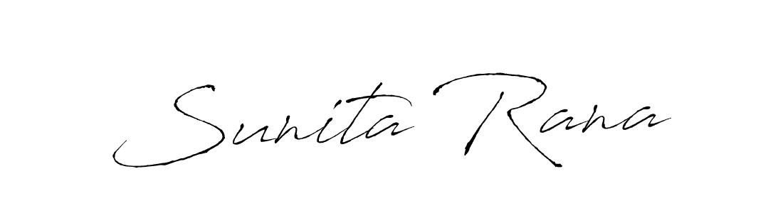 Make a beautiful signature design for name Sunita Rana. With this signature (Antro_Vectra) style, you can create a handwritten signature for free. Sunita Rana signature style 6 images and pictures png