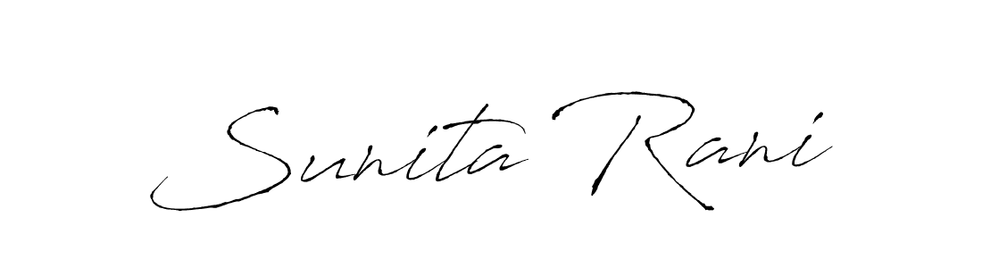 Sunita Rani stylish signature style. Best Handwritten Sign (Antro_Vectra) for my name. Handwritten Signature Collection Ideas for my name Sunita Rani. Sunita Rani signature style 6 images and pictures png