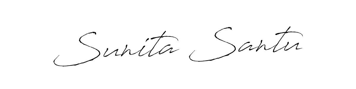 Create a beautiful signature design for name Sunita Santu. With this signature (Antro_Vectra) fonts, you can make a handwritten signature for free. Sunita Santu signature style 6 images and pictures png