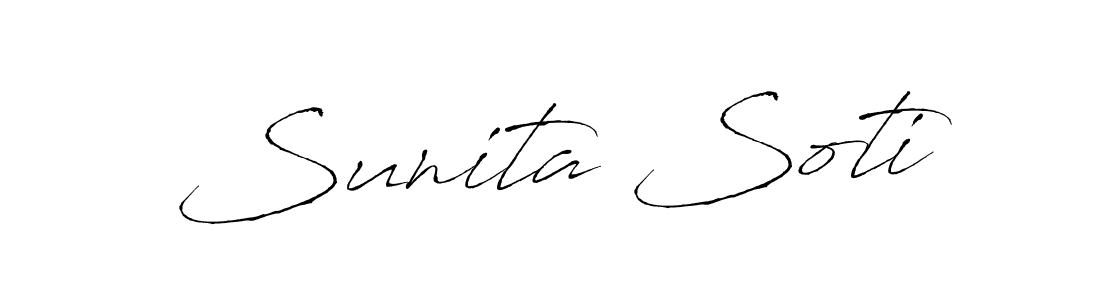 Also we have Sunita Soti name is the best signature style. Create professional handwritten signature collection using Antro_Vectra autograph style. Sunita Soti signature style 6 images and pictures png
