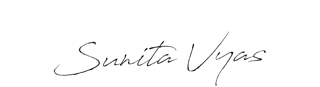 Design your own signature with our free online signature maker. With this signature software, you can create a handwritten (Antro_Vectra) signature for name Sunita Vyas. Sunita Vyas signature style 6 images and pictures png