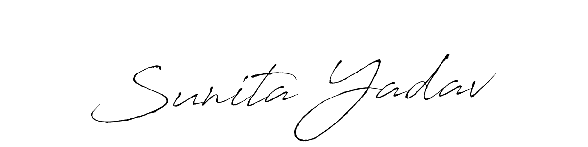 You should practise on your own different ways (Antro_Vectra) to write your name (Sunita Yadav) in signature. don't let someone else do it for you. Sunita Yadav signature style 6 images and pictures png