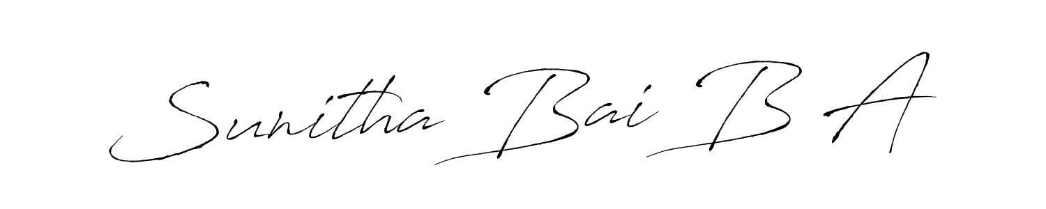 Make a beautiful signature design for name Sunitha Bai B A. Use this online signature maker to create a handwritten signature for free. Sunitha Bai B A signature style 6 images and pictures png