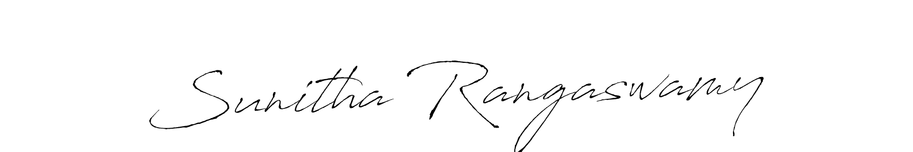 Create a beautiful signature design for name Sunitha Rangaswamy. With this signature (Antro_Vectra) fonts, you can make a handwritten signature for free. Sunitha Rangaswamy signature style 6 images and pictures png