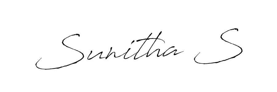 How to make Sunitha S signature? Antro_Vectra is a professional autograph style. Create handwritten signature for Sunitha S name. Sunitha S signature style 6 images and pictures png