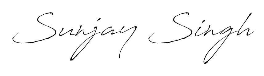 Upgrade your professional image with Sunjay Singh signature created with Antro_Vectra font. Fast, free, and watermark-free download. Sunjay Singh signature style 6 images and pictures png