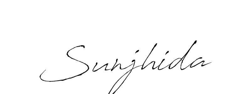 Design your own signature with our free online signature maker. With this signature software, you can create a handwritten (Antro_Vectra) signature for name Sunjhida. Sunjhida signature style 6 images and pictures png