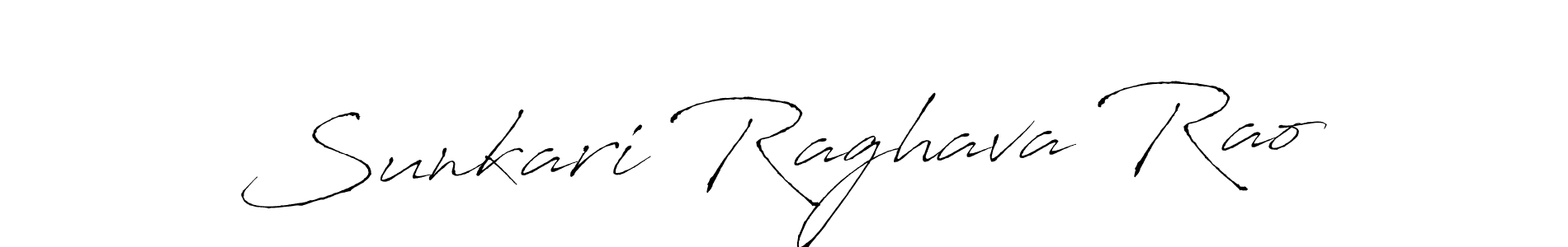 Make a beautiful signature design for name Sunkari Raghava Rao. With this signature (Antro_Vectra) style, you can create a handwritten signature for free. Sunkari Raghava Rao signature style 6 images and pictures png