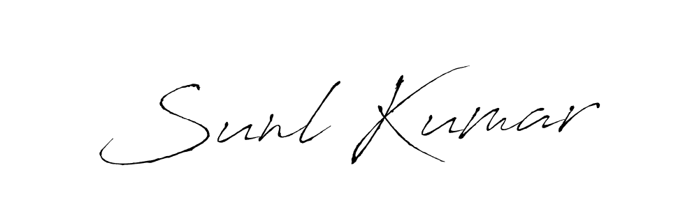 Make a beautiful signature design for name Sunl Kumar. With this signature (Antro_Vectra) style, you can create a handwritten signature for free. Sunl Kumar signature style 6 images and pictures png