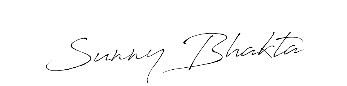 How to make Sunny Bhakta name signature. Use Antro_Vectra style for creating short signs online. This is the latest handwritten sign. Sunny Bhakta signature style 6 images and pictures png